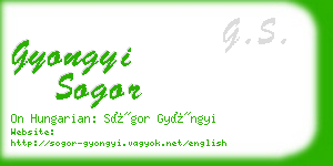 gyongyi sogor business card